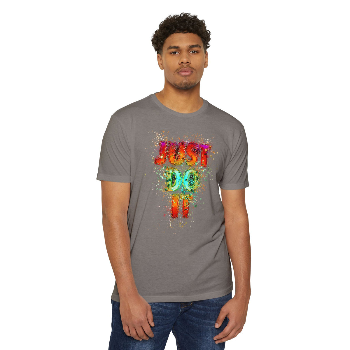 Just Do It Color Splash T-Shirt — Motivational Graphic Tee