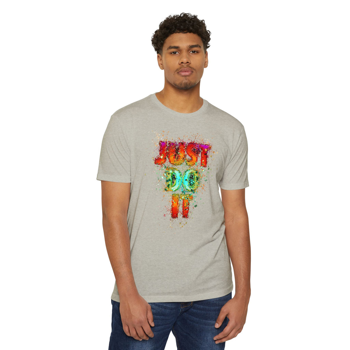 Just Do It Color Splash T-Shirt — Motivational Graphic Tee