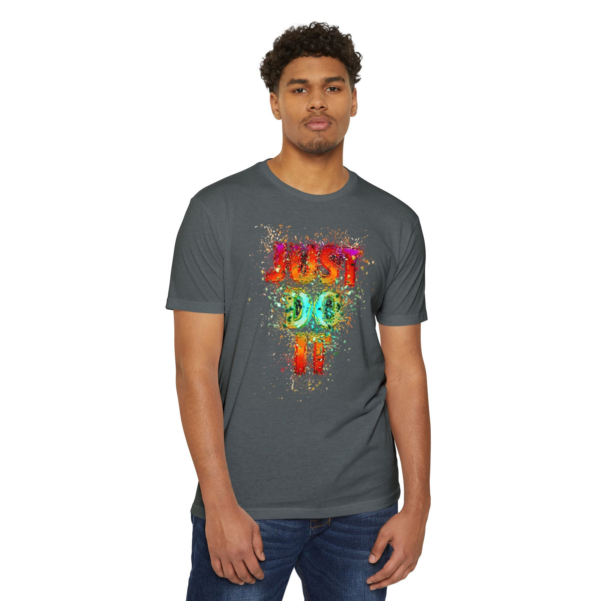 Just Do It Color Splash T-Shirt — Motivational Graphic Tee