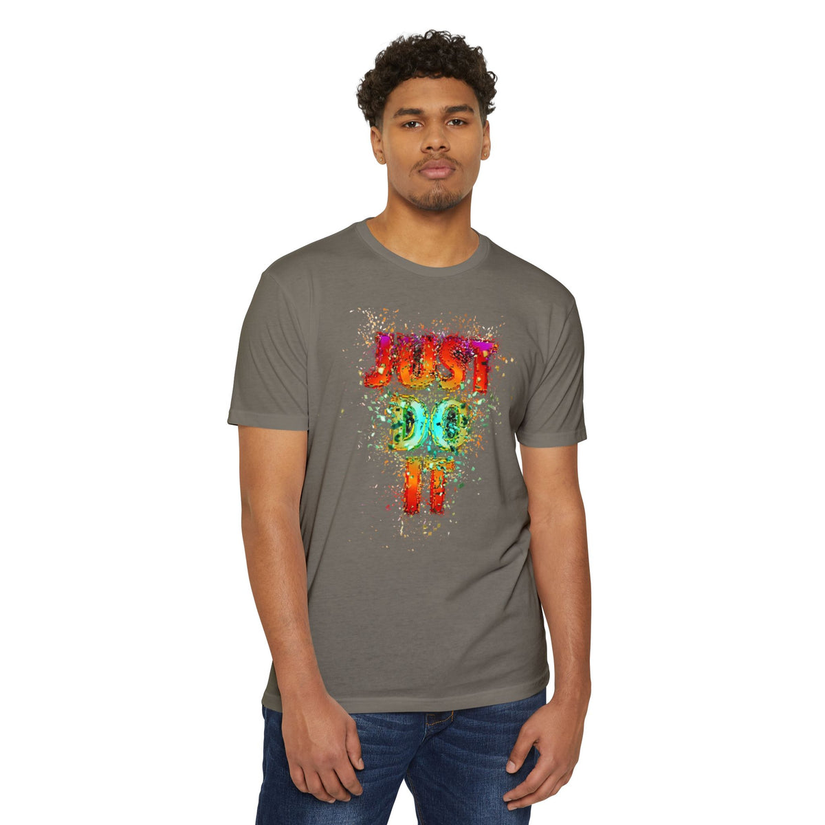 Just Do It Color Splash T-Shirt — Motivational Graphic Tee